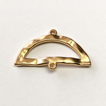 Half Semi Circle Hollow Geometric Connector Gold