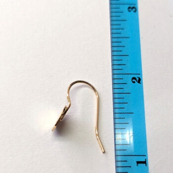 Gold Cabochon Hook Earrings 2 Pc - Image 2