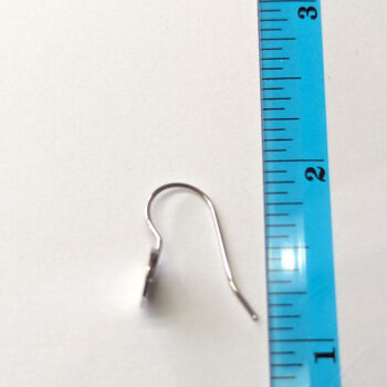 Silver Cabochon Hook Earrings 2 Pc - Image 2