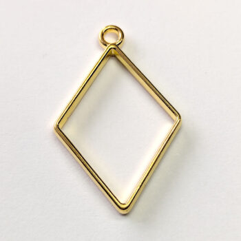 Geometric Hollow Diamond Pendant Gold