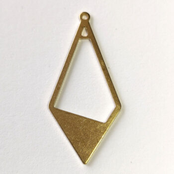 Modern Irregular Hollow Diamond Gold Connector Pendant