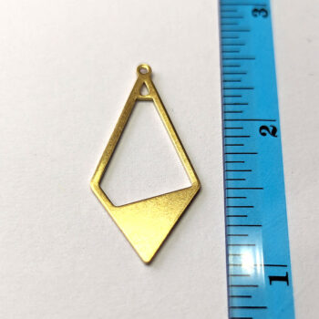 Modern Irregular Hollow Diamond Gold Connector Pendant - Image 2