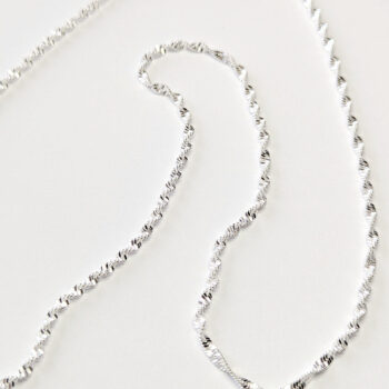 Sterling Silver Twist Chain Necklaces 18" - Image 3