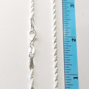 Sterling Silver Twist Chain Necklaces 18" - Image 2