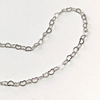 Silver Interlocking Hearts Necklace Lobster Clasp - Image 2