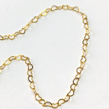 Gold Interlocking Hearts Necklace Lobster Clasp - Image 2