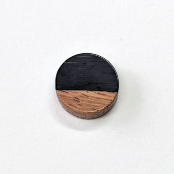 Black Round Circle No Hole Resin Geometric Wood Pendant