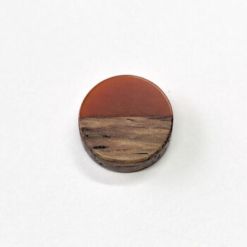 Red Round Circle No Hole Resin Geometric Wood Pendant