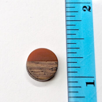 Red Round Circle No Hole Resin Geometric Wood Pendant - Image 2