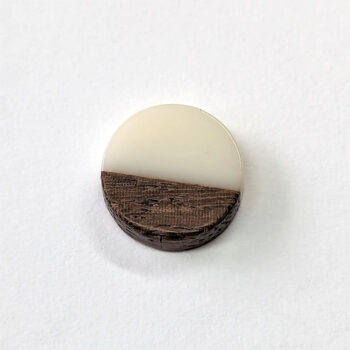 White Round Circle No Hole Resin Geometric Wood Pendant