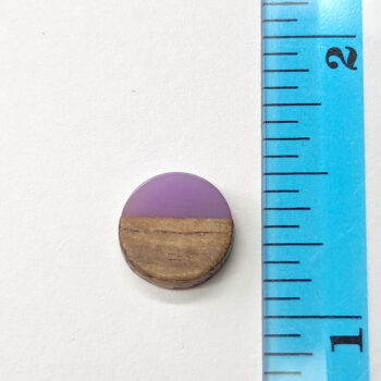 Purple Round Circle No Hole Resin Geometric Wood Pendant - Image 2