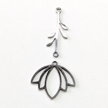 Stainless Steel Branch Flower Stem Leaf Leaves Connector Silver - Image 3