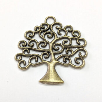 Modern Tree of Life Charm Antique Bronze