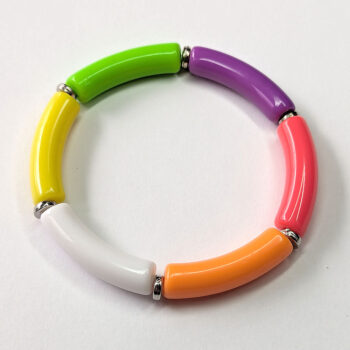 Green Purple Yellow Pink Orange Slip-on Acrylic Bracelet