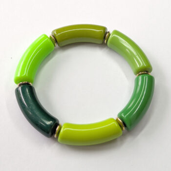 Green Sage Chunky Bamboo Slip-on Acrylic Bracelet