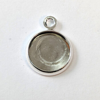 Stainless Steel Round Pendant Cabochon Setting Silver - Image 5