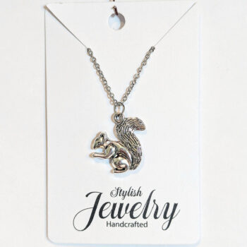 Squirrel Antique Silver Pendant Necklace - Image 5