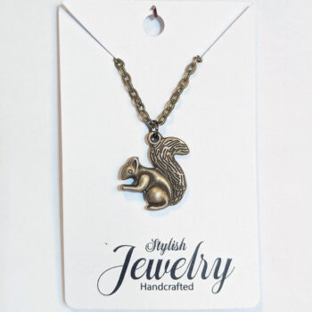 Squirrel Antique Bronze Pendant Necklace - Image 5