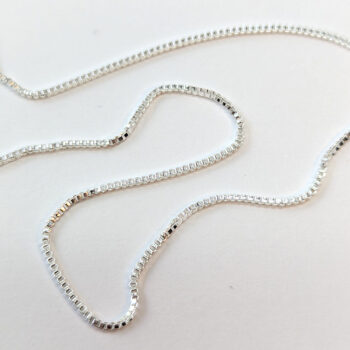 Sterling Silver Box Chain Necklaces 18" - Image 4