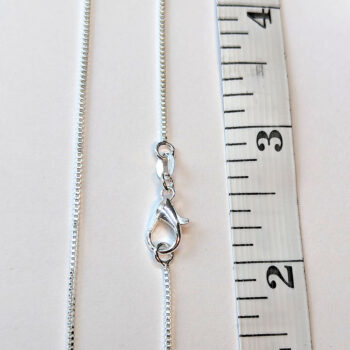 Sterling Silver Box Chain Necklaces 18" - Image 2