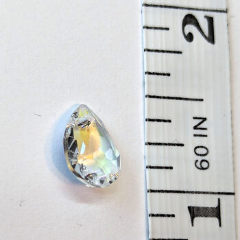 Rainbow Clear Faceted Delicate Glass Rhinestone Teardrop Charm - Image 2