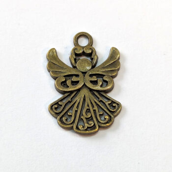 Hollow Angel Charm Antique Bronze