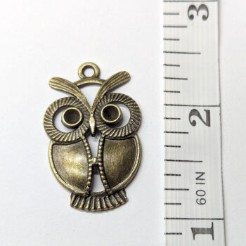 Antique Bronze Cute Owl Bird - Image 2