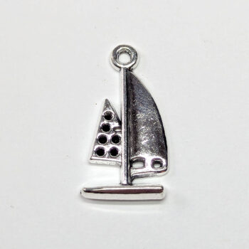 Antique Silver Sail Boat Charm - Image 5