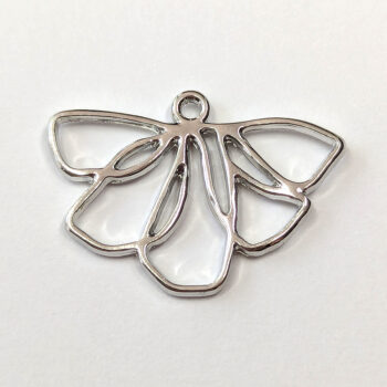 Silver Hollow Hanging Flower Pendant