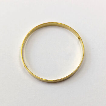 Medium Round Circle Bead Frame Connector Gold