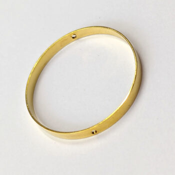 Medium Round Circle Bead Frame Connector Gold - Image 4