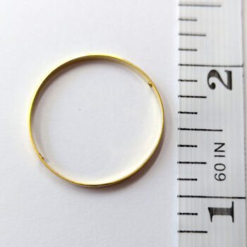 Medium Round Circle Bead Frame Connector Gold - Image 3