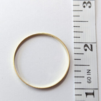 Large Round Circle Bead Frame Connector Gold - Image 3