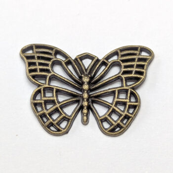 Antique Bronze Hollow Decorative Butterfly Charm