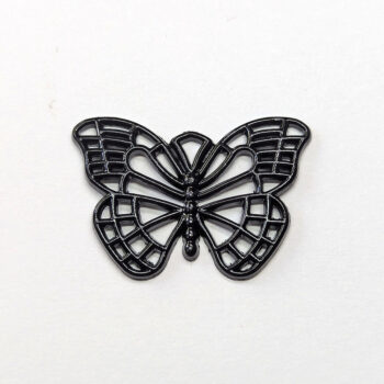 Black Hollow Decorative Butterfly Charm