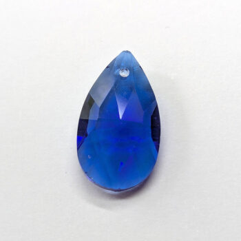 Blue Faceted Glass Rhinestone Teardrop Charm - Image 5