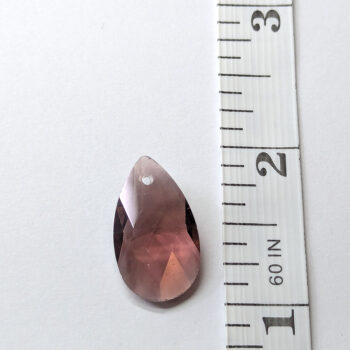 Purple Plumb Faceted Glass Rhinestone Teardrop Charm - Image 4