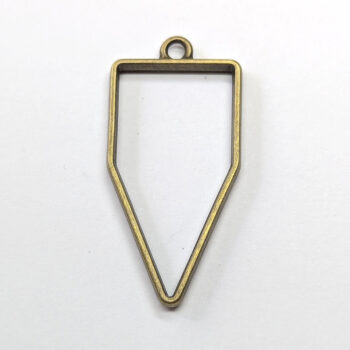 Geometric Hollow Crest Pendant Antique Bronze