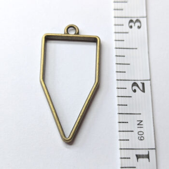 Geometric Hollow Crest Pendant Antique Bronze - Image 2