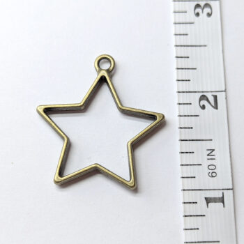 Geometric Hollow Star Pendant Antique Bronze - Image 2