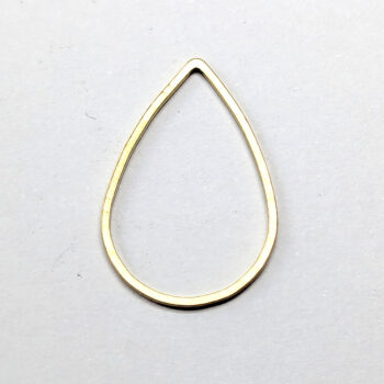 Hollow Teardrop Bead Frame Connector Gold