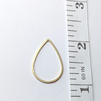 Hollow Teardrop Bead Frame Connector Gold - Image 2