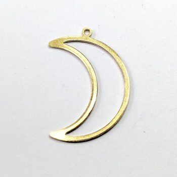 Hollow Moon Pendant Gold