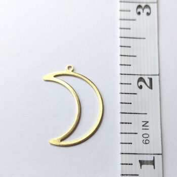 Hollow Moon Pendant Gold - Image 2