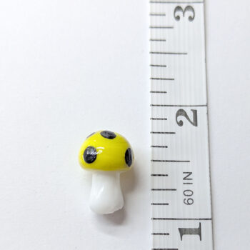 Lampwork Glass Bead Yellow Mushroom - Image 2