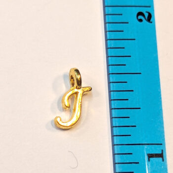 Letter T Alphabet Charm Gold or Silver - Image 2