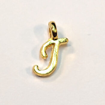 Letter T Alphabet Charm Gold or Silver