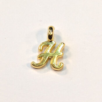 Letter H Alphabet Charm Gold or Silver