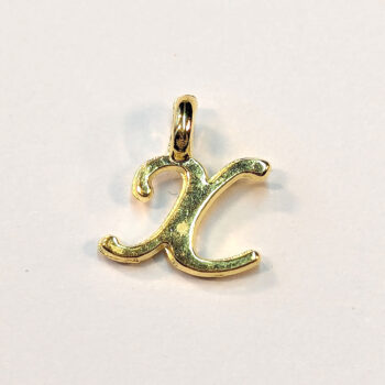 Letter X Alphabet Charm Gold or Silver