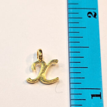 Letter X Alphabet Charm Gold or Silver - Image 2